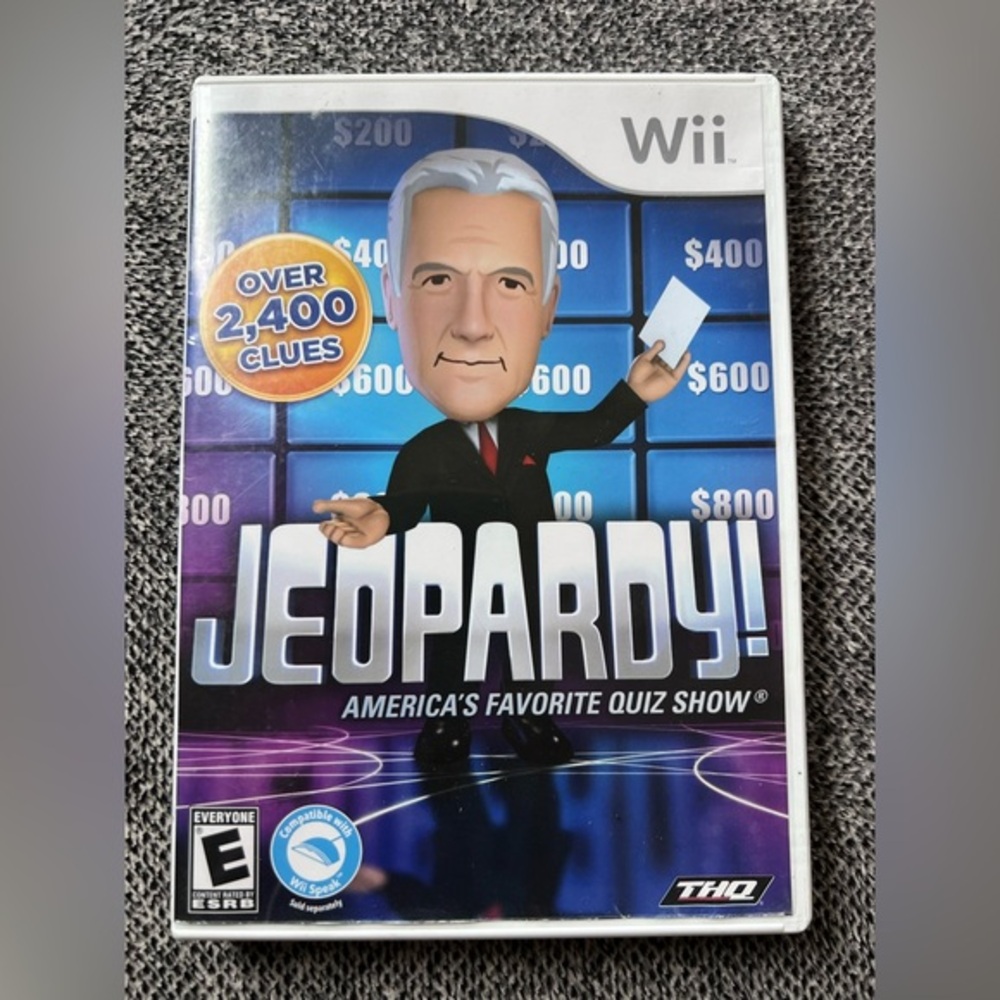 HQ Jeopardy! Wii Video Game - Blue & Purple Cover